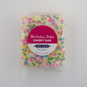 Best Maid Birthday Cake Crispy Bar, 3.8 Ounce - 24 per case.