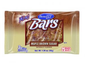 Readi Bake Benefit Maple Brown Sugar Mini Bar, 1.25 Ounce - 96 per case.