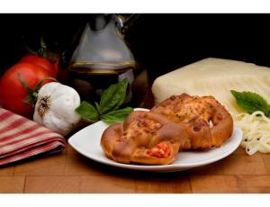 Kim and Scotts Pizza Stuffed Pretzels, 6 Ounce - 24 per case.