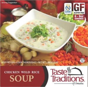 Taste Traditions Gluten Free Chicken W/Wild Rice Soup (3 Lbs, Pack Of 6)