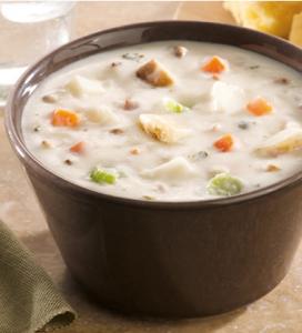 Campbells Frozen Condensed Cream of Potato Soup with Bacon - 4 lb. tray, 3 per case