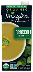 Imagine Organic Creamy Broccoli Soup - 32 ounce - 12 per case.