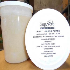 Supherb Farms Lemon Grass Puree, Gluten Free (1.75 lbs, 2 Per Case)