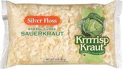 Silver Floss Shredded Sauerkraut - 2 lb. poly bag, 12 bags per c