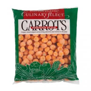 Simplot Culinary Select Parisian Carrot, 2.5 Pound - 6 per case.