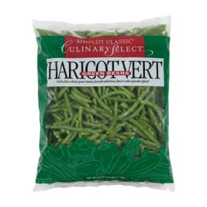 Culinary Select Haricot Vert - 2.5 lb. package, 6 packages per case
