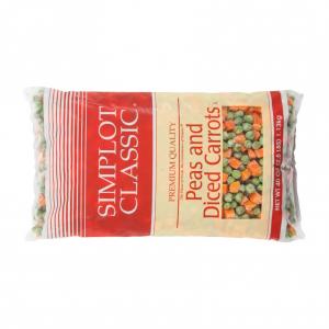 Simplot Peas & Diced Carrots - 40 oz. package, 12 packages per c