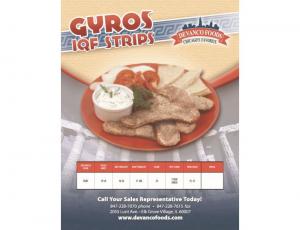 Devanco Individual Quick Frozen Gyro Slices, 10 Pound - 1 each.