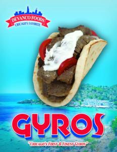 Devanco Mykonos Gyro Cones, 20 Pound - 2 per case. - Frozen Refrigerated