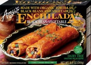 Amys Organic Black Bean Vegetable Enchilada Entree, 9.5 Ounce - 12 per case