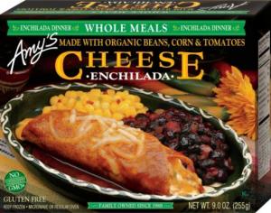 Amy'S Organic Cheese Enchilada Whole Meal, Gluten Free (9 OZ, 12 Per Case)