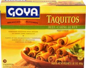 Goya Beef Taquitos, 21.164 Ounce - 12 per case.