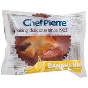 Chef Pierre Banana Nut Muffin, Individually Wrapped (4.75 OZ, 24 Per Case)