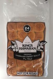King's Hawaiian Sliced Original Sweet Rolls 24oz (PACK OF 10)