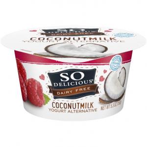 So Delicious Dairy Free Cultured Organic Coconut Raspberry Yogurt 5.3oz (PACK OF 12)