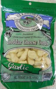Ellsworth Farmer Certified Garlic White Cheddar Cheese Curd (16 OZ, 8 Per Case)