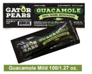 Gator Pears Guacamole Mild Portion Pack 1.27oz (PACK OF 100)