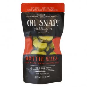 Oh Snap Pickling Co. Gluten Free Fat Free Hottie Bites Pickle Snacking Cuts 3.5oz (PACK OF 12)
