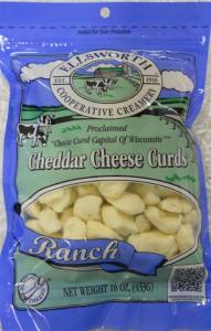 Ellsworth Ranch White Cheddar Cheese Curd 16oz (PACK OF 8)