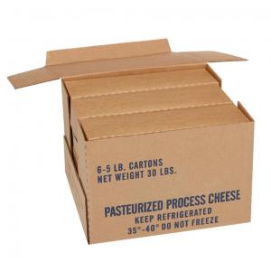 Bongards White Cheese Processed American Loaf Hot Green Peppers 5 lbs (PACK OF 6)