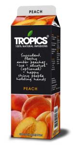 Tropics Peach Drink Mix, 32 Ounce - 12 per case.