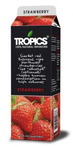 Tropics Strawberry Drink Mix, 32 Ounce - 12 per case.