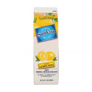 Vitality Foodservice Sunkist Lemon Juice, 30 Ounce - 12 per case.
