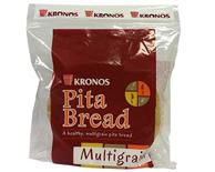 Kronos Frozen Honey Wheat Deli Style Flat Pita Bread, 6 inch - 60 per case.