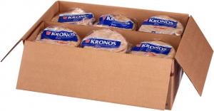 Kronos Frozen Whole Wheat Flat Authentic Pita Bread, 6 inch - 120 per case.