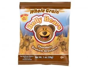 Readi Bake Whole Grain Belly Bears Chocolate Graham Cracker - 200 per case.