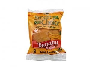 Smart Choice Whole Grain Banana Muffins, 2 Ounce - 96 per case.