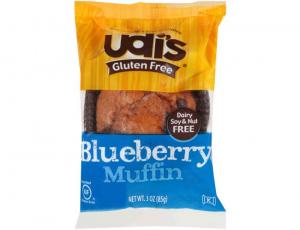 Udis Gluten Free Blueberry Muffin, 3 Ounce - 36 per case.