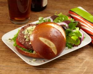 Gonnella Baking Pretzel Sliced Hamburger Bun, 3 Ounce -- 42 per