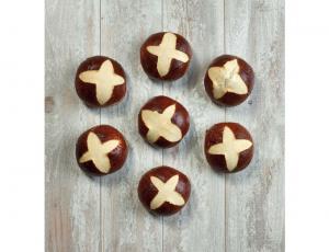 J and J Snack Hamburger Pretzel Bun, 3.4 Ounce - 72 per case.