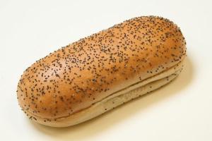 Rotellas Poppy Hinged Sliced Hot Dog Bun, Golden Brown Crust (5.5 Inch, 6 Packs)