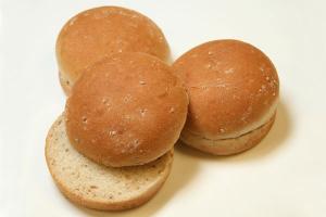 Rotellas Wheat Small Hamburger Bun, 3.75 Inch (2.21 OZ, 12/Pack, 5 Packs/Case)