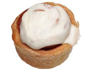 Sara Lee Oven Fresh Par-Baked Plus Cream Cheese Cinnamon Roll, 4.75 Ounce - 24 per case.