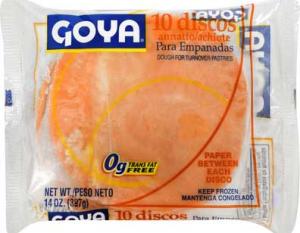 Goya Large Color Discos Pastry Dough, 14 Ounce - 24 per case.