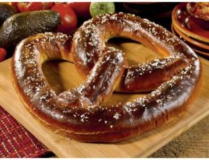 J and J SnackSuperPretzel Bavarian Sourdough Soft Pretzel - 40 per case.