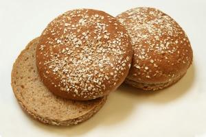 Rotellas Dark Wheat Oat Topped Hamburger Bun (2.43 OZ, 8 Count/Pk, 12 Pks/Case)