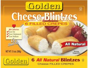 Golden Sweet Cheese Blintzes, 3 Ounce - 15 count per pack -- 6 p