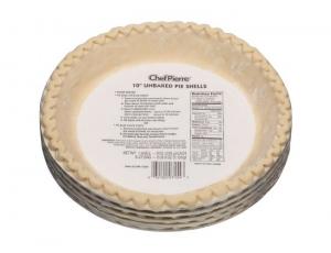 Sara Lee Chef Pierre Unbaked Lard Shortening Pie Shell, 10 inch