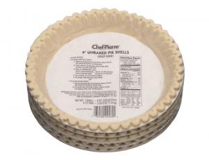 Sara Lee Chef Pierre Unbaked Lard Shortening Pie Shell, 9 inch -