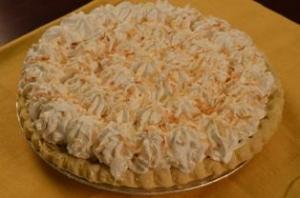 Foxtail Foods Thaw and Serve No Sugar Added Coconut Cream and Meringue Pies, 45 Ounce - 4 per case.