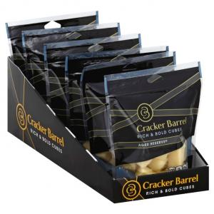 Cracker Barrel Aged Reserve Cheddar Cheese Snacking Cubes, 2 Ounce - 6 per case.