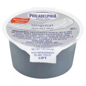 Kraft Philadelphia Original Cream Cheese Spread - Cup, 3/4 Ounce100 per case.