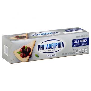 Kraft Philadelphia Original Cream Cheese Loaf, 3 Pound - 6 per case.