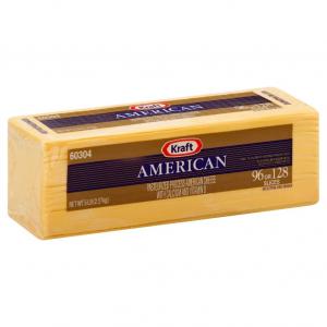 Kraft American Ribbon Sliced Cheese, 5 Pound - 4 per case.