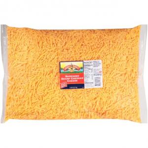 Land O Lakes Yellow Shredded Sharp Cheddar Cheese, 5 Pound - 4 per case.