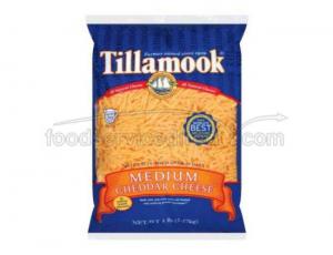 Tillamook Shredded Medium Cheddar Cheese, 5 Pound - 4 per case.